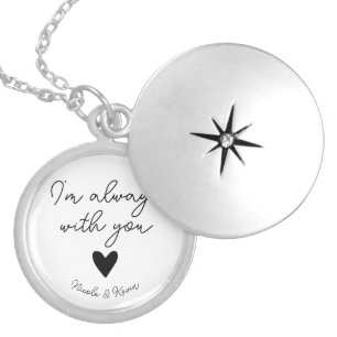 Personalized Long Distance Relationship Gifts Locket Necklace