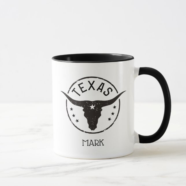 Personalized Longhorn Texas  Mug (Right)