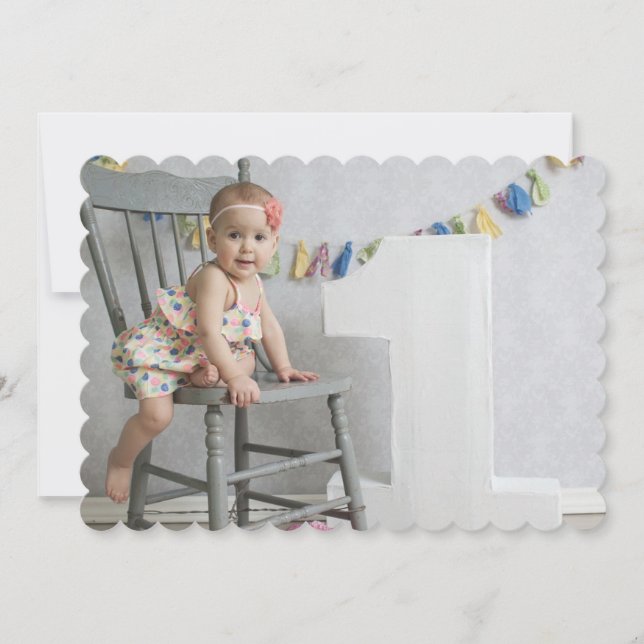 Personalized "Look Who's Turning One" Birthday Invitation (Front)