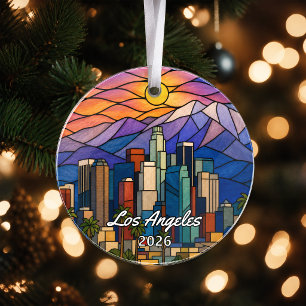 Personalized Los Angeles Acrylic Ornament, Custom Ornament