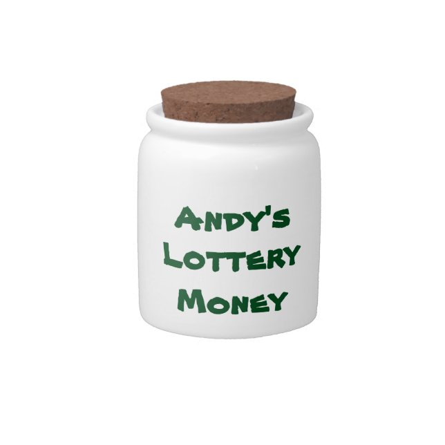 Personalized "Lottery Money" Jar (Front)