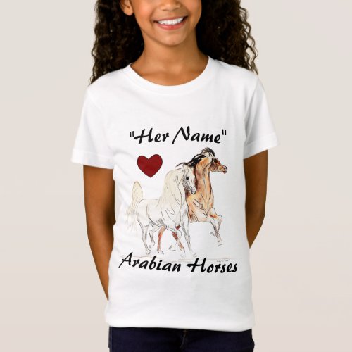 Personalized Love Arabian Horses TShirt
