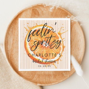 Personalized Love at First Spritz Bridal Shower Napkins