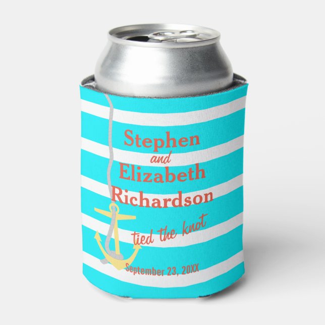 Personalized Love Beachy Anchor Can Cooler (Can Front)