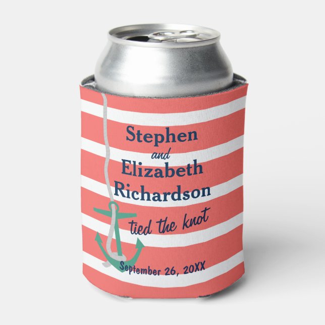 Personalized Love Beachy Anchor Can Cooler (Can Front)