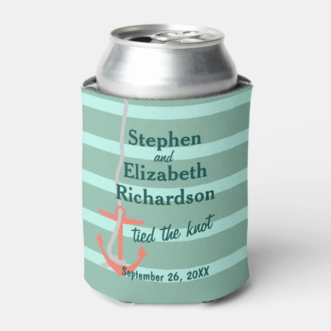 Personalized Love Beachy Anchor Can Cooler (Can Front)