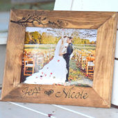 Personalized Love Birds 8x10 Wooden Picture Frame (Front)