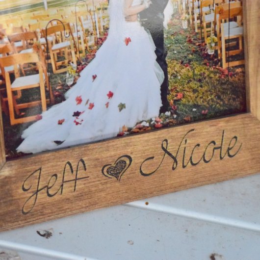 Personalized Love Birds 8x10 Wooden Picture Frame (Bottom)
