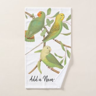 Personalized - love birds and parakeet
