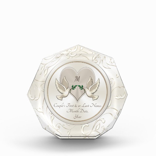 Personalized Love Birds Gift for Bride and Groom (Front)