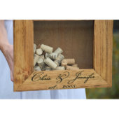 Personalized Love Birds Rustic Wine Cork Holder (Bottom)