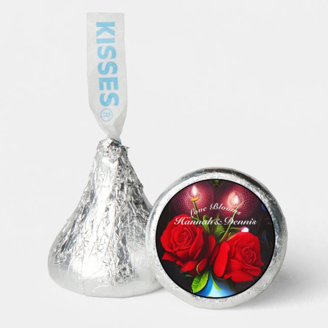 Personalized Love Blooms Roses Hershey®'s Kisses® (Front)