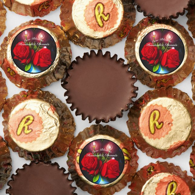 Personalized Love Blooms Roses  Reese's Peanut Butter Cups (Assorted)