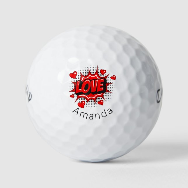 Personalized Love Callaway Warbird Golf Ball (Front)