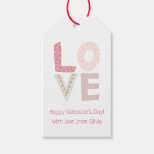 Personalized Love colorful letters VALENTINE’S day Gift Tags