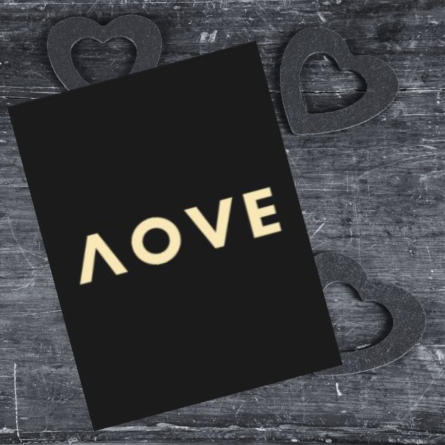 Personalized Love Cool Modern Minimalist Valentine Holiday Card (Buy or Download Now!)