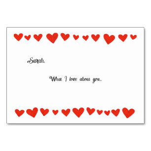 Personalized Love Flash Cards