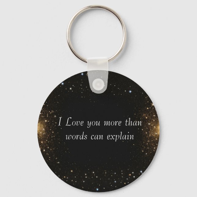 Personalized love Gift Ideas, Black, White  Keychain (Front)