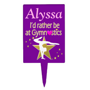 PERSONALIZED LOVE GYMNASTICS CAKE PIC TOPPER