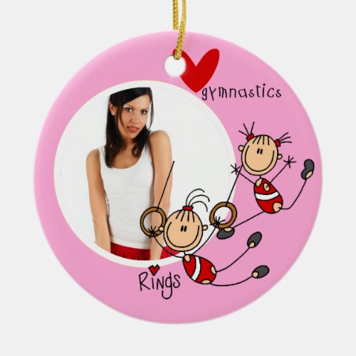 Personalized Love Gymnastics Photo Ornament