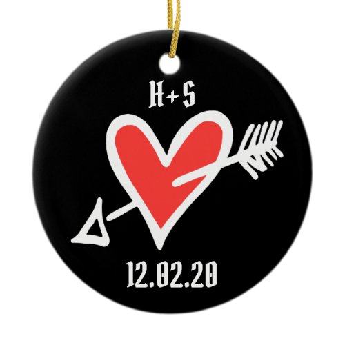 Personalized Love Heart Ceramic Decoration