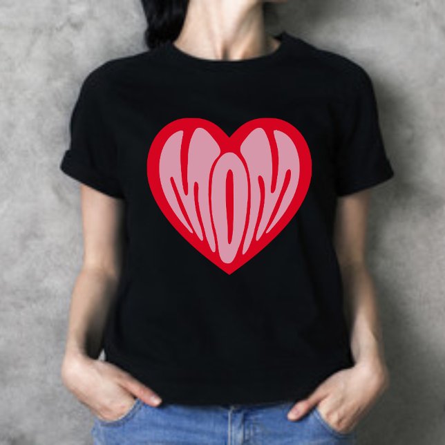 Personalized Love Heart Mom Mother's Day T-Shirt (Creator Uploaded)
