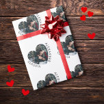 Personalized Love heart photo and 2 custom names Wrapping Paper<br><div class="desc">Celebrate love on Valentine's day,  birthdays,  weddings or anniversaries with this elegant and simple wrapping paper that features a love heart with a personalized photo inside plus 2 custom names that you can change. Using the edit tool you can change fonts or the color of the background.</div>