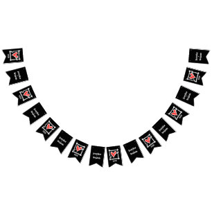 Personalized Love Heart Wedding Bunting Flags