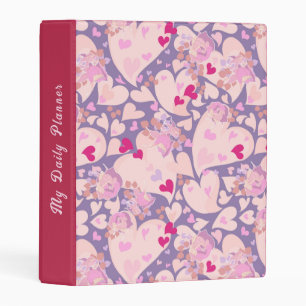 Personalized Love Hearts & Roses Binder