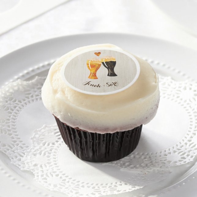 Personalized Love is Brewing Cupcake Topper Edible Frosting Rounds (Cupcake)