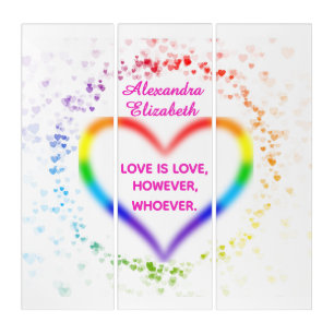 Personalized "Love is Love" Custom Name Wall Art