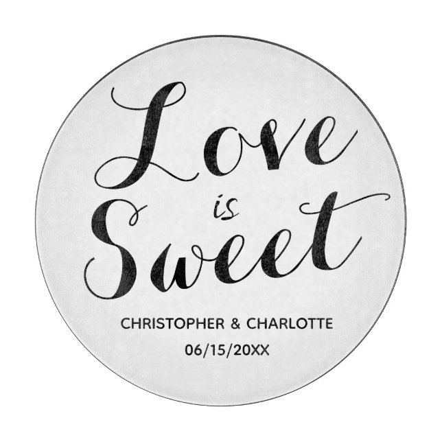 Personalized Love is Sweet Cutting Board (Front)