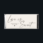 Personalized Love Is Sweet Dusty Beige Wedding Hershey Bar Favors<br><div class="desc">Personalized Love is Sweet on dusty beige Hershey chocolate bar favors for your Wedding Event.  Easily customize your message along with names,  date,  and monogram of choice.</div>