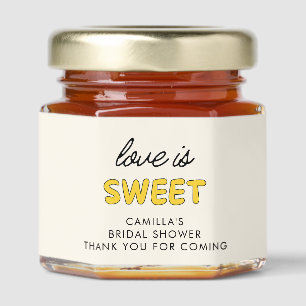 Personalized Love is Sweet Honey Bridal Shower Jar Favors