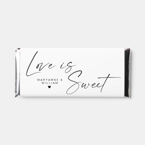 Personalized Love Is Sweet Modern Wedding  Hershey Bar Favors