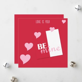 Personalized Love is You, Be Mine Hearts Valentine