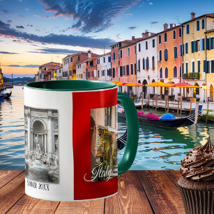 Personalized Love Italy Flag Photo Mug