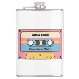 Personalized Love Jams Cassette Tape – Custom Name Flask