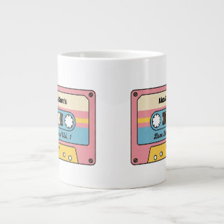 Personalized Love Jams Cassette Tape – Custom Name Giant Coffee Mug