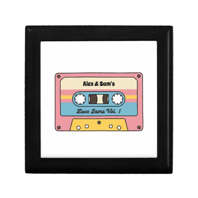 Personalized Love Jams Cassette Tape – Custom Name Gift Box (Front)