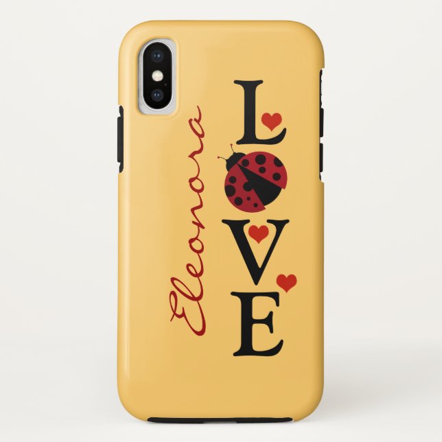 personalized love ladybug Case-Mate iPhone case (Back)