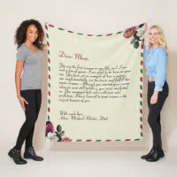 Letter To Mom Personalized 50x60 Plush Fleece Blanket