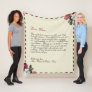 Personalized Love Letter Handwritten couples  Flee Fleece Blanket