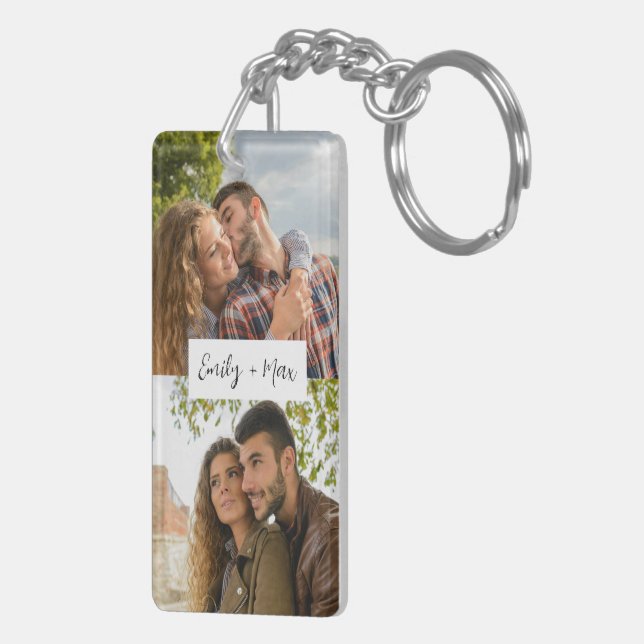 Personalized Love Memory Photo Collage Custom Keychain (Back Right)