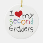 Personalized Love My Seecond Graders Ornament at Zazzle