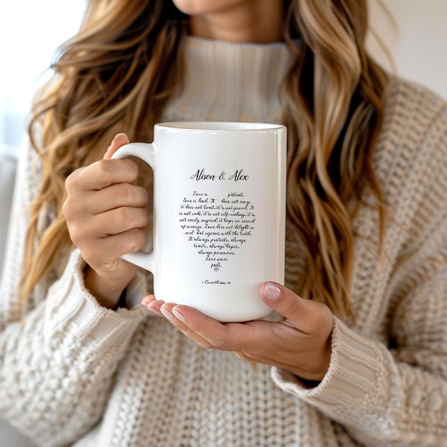 Personalized Love Never Fails Mug (Creator Uploaded)