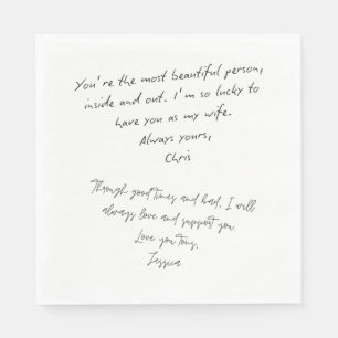 Personalized Love Note Upload Your Own Handwriting Napkins