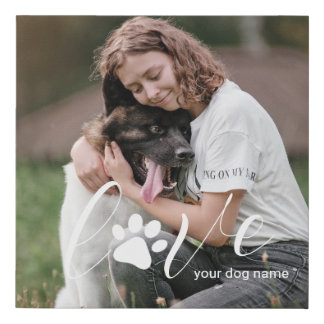 Personalized Love Paw, Print Dog Lover Photo