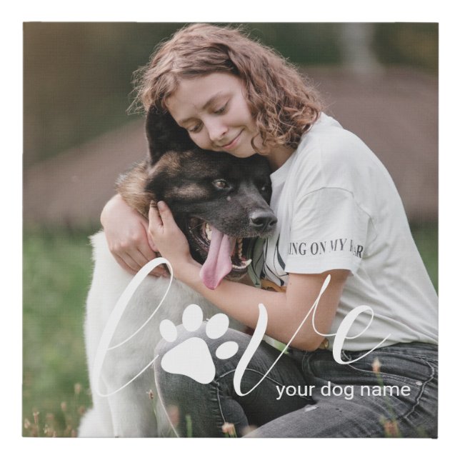  Personalized Love Paw, Print Dog Lover Photo  (Front)