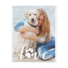 Personalized Love Paw Print Dog Lover Photo